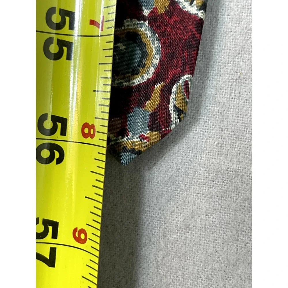 Kuppenheimer silk tie Italy burgundy Wine Gray Paisley‎ 56